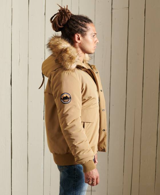 Superdry jachetă bomber everest îmbrăcăminte bronzat bărbați JX0Z1055