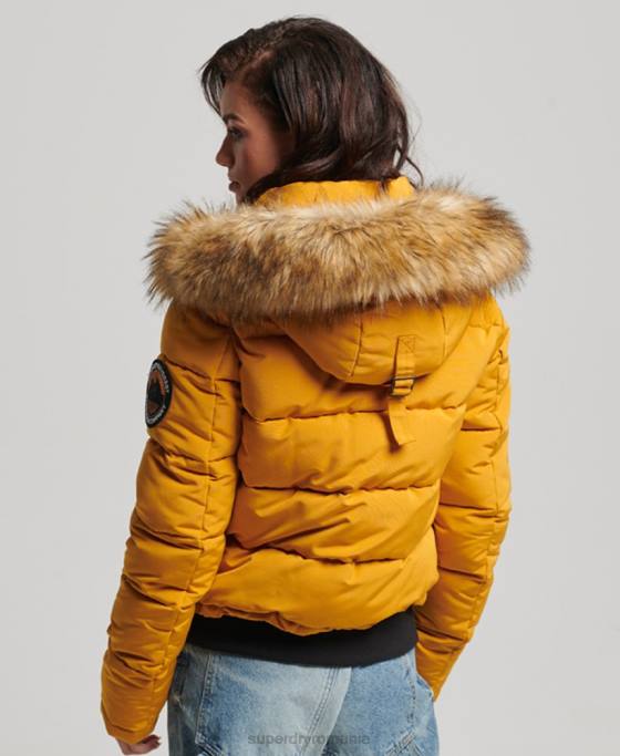 Superdry jachetă bomber everest îmbrăcăminte galben femei JX0Z3811