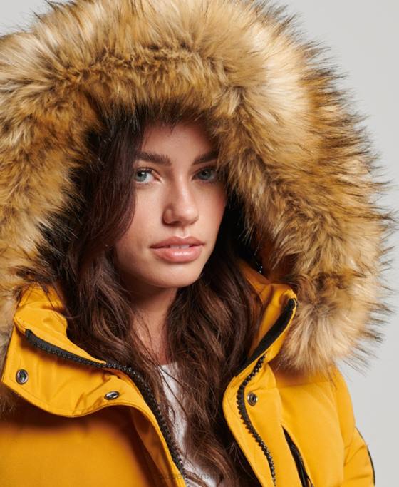 Superdry jachetă bomber everest îmbrăcăminte galben femei JX0Z3811