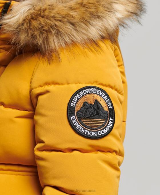 Superdry jachetă bomber everest îmbrăcăminte galben femei JX0Z3811