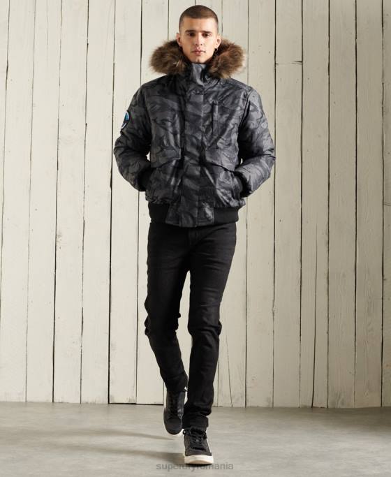 Superdry jachetă bomber everest îmbrăcăminte gri bărbați JX0Z4631