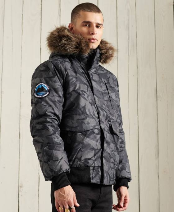 Superdry jachetă bomber everest îmbrăcăminte gri bărbați JX0Z4631