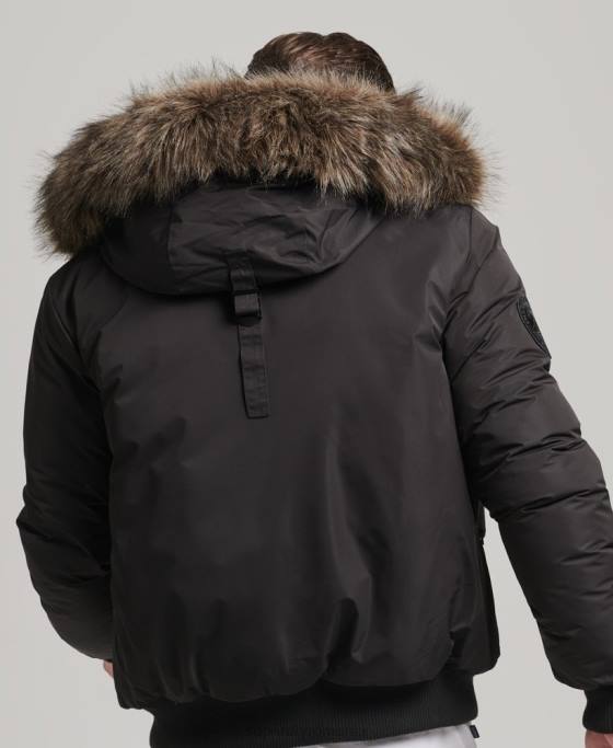 Superdry jachetă bomber everest îmbrăcăminte gri inchis bărbați JX0Z4503