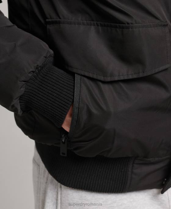 Superdry jachetă bomber everest îmbrăcăminte gri inchis bărbați JX0Z4503