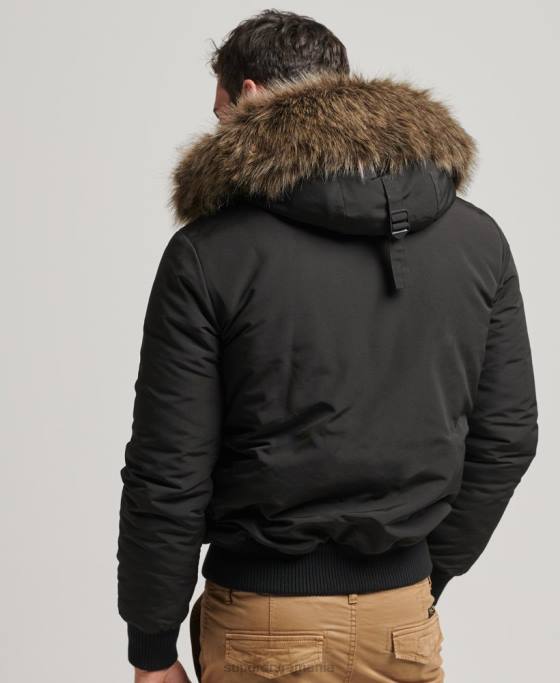Superdry jachetă bomber everest îmbrăcăminte gri inchis bărbați JX0Z983