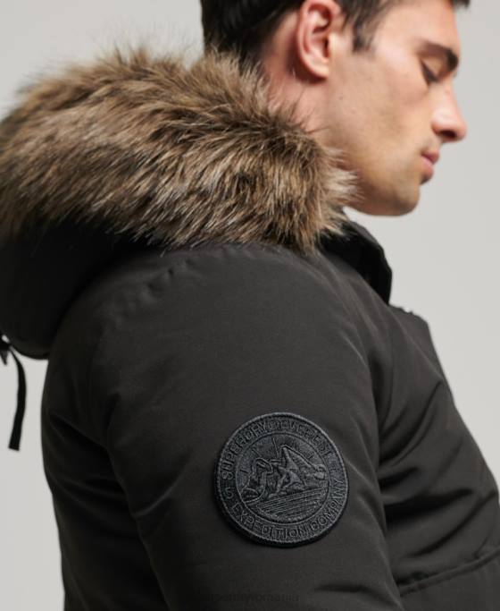 Superdry jachetă bomber everest îmbrăcăminte gri inchis bărbați JX0Z983