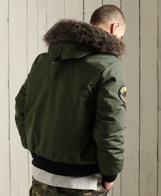 Superdry jachetă bomber everest îmbrăcăminte kaki bărbați JX0Z1084