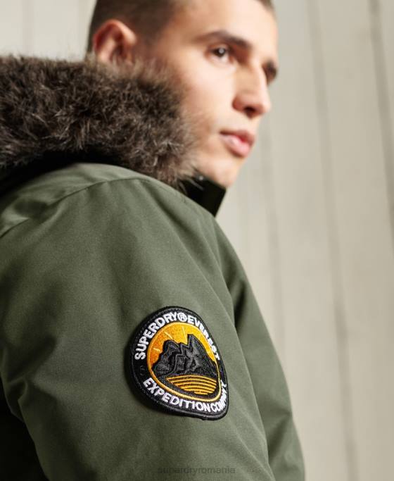 Superdry jachetă bomber everest îmbrăcăminte kaki bărbați JX0Z1084