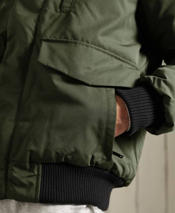 Superdry jachetă bomber everest îmbrăcăminte kaki bărbați JX0Z1084