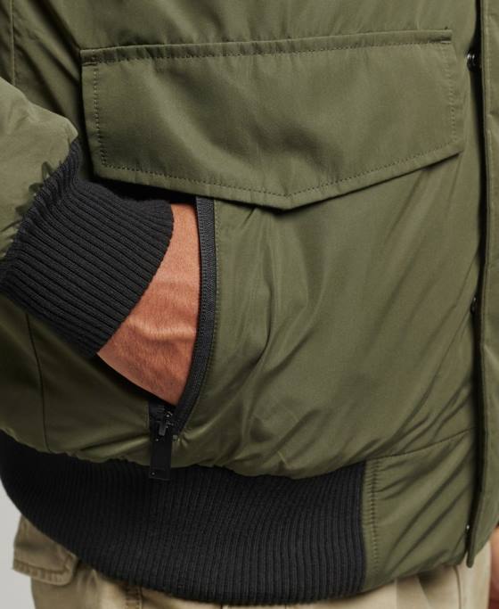Superdry jachetă bomber everest îmbrăcăminte kaki bărbați JX0Z4452