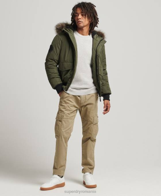 Superdry jachetă bomber everest îmbrăcăminte kaki bărbați JX0Z4452