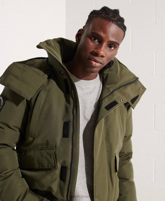 Superdry jachetă bomber everest îmbrăcăminte kaki bărbați JX0Z4518