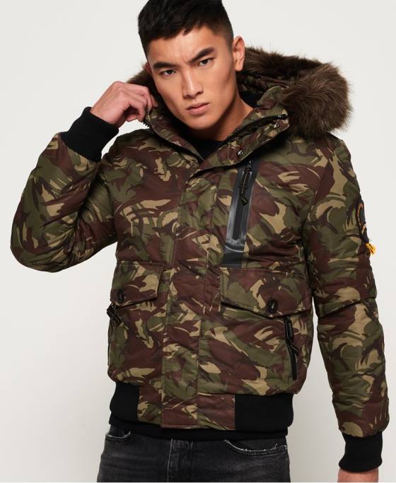 Superdry jachetă bomber everest îmbrăcăminte kaki bărbați JX0Z4708