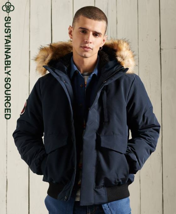Superdry jachetă bomber everest îmbrăcăminte marina bărbați JX0Z1085
