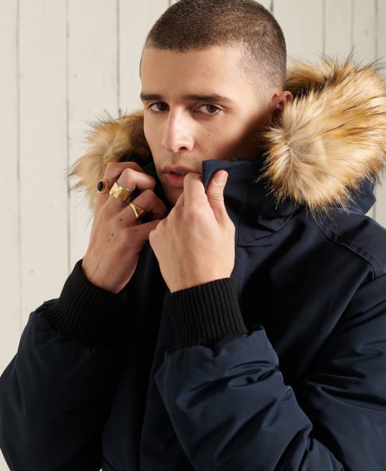 Superdry jachetă bomber everest îmbrăcăminte marina bărbați JX0Z1085