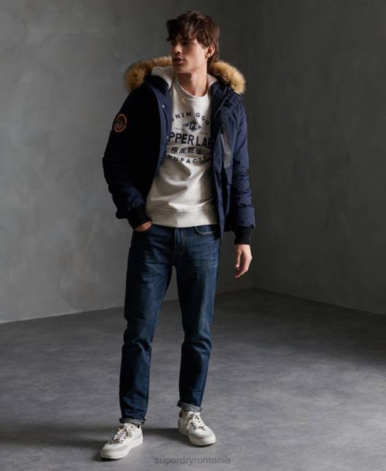 Superdry jachetă bomber everest îmbrăcăminte marina bărbați JX0Z4646