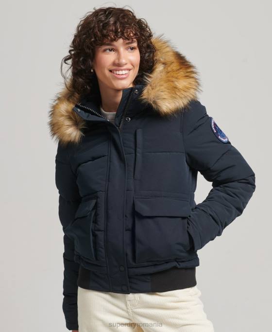 Superdry jachetă bomber everest îmbrăcăminte marina femei JX0Z3769