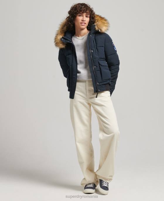 Superdry jachetă bomber everest îmbrăcăminte marina femei JX0Z3769