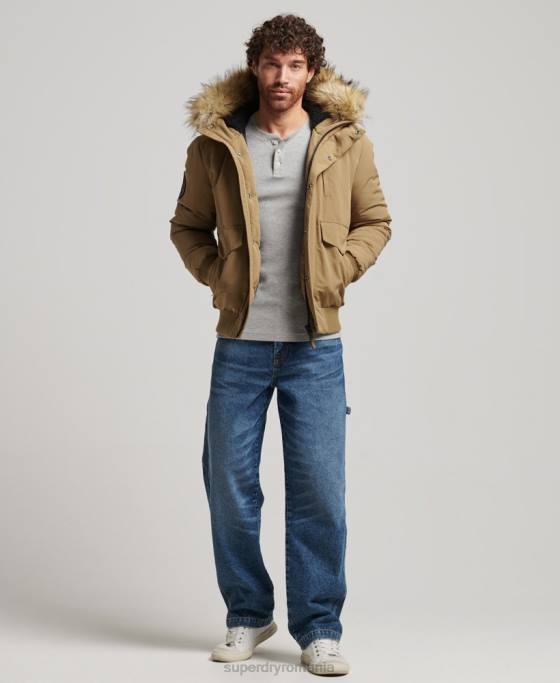 Superdry jachetă bomber everest îmbrăcăminte maro bărbați JX0Z994