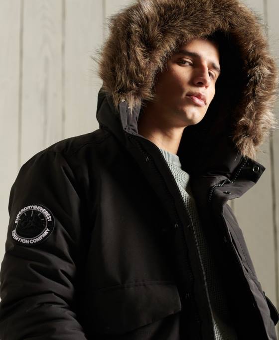 Superdry jachetă bomber everest îmbrăcăminte negru bărbați JX0Z1120