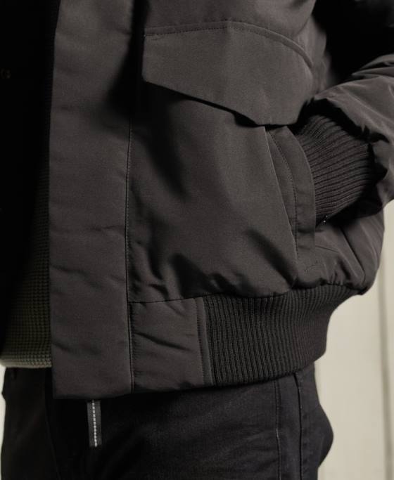 Superdry jachetă bomber everest îmbrăcăminte negru bărbați JX0Z1120