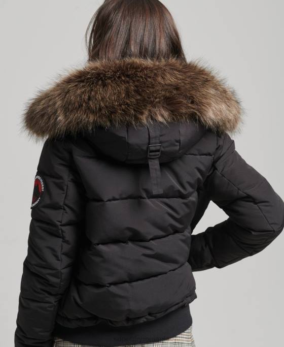 Superdry jachetă bomber everest îmbrăcăminte negru femei JX0Z3779