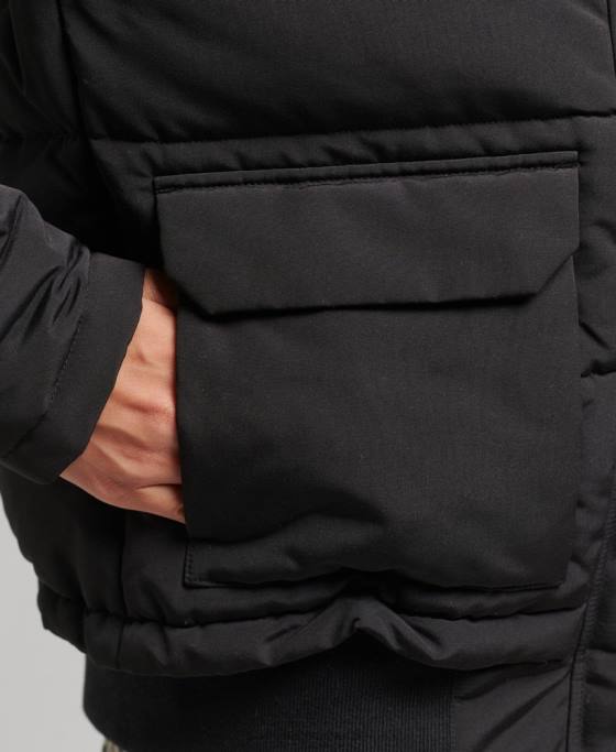 Superdry jachetă bomber everest îmbrăcăminte negru femei JX0Z3779
