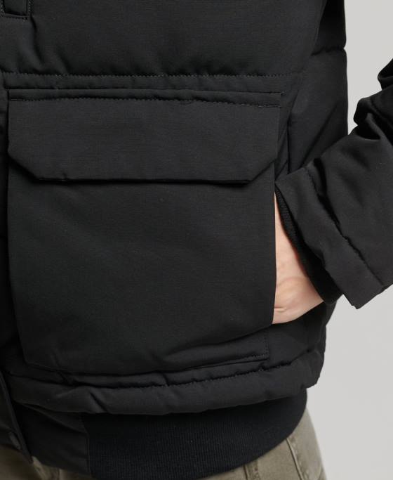 Superdry jachetă bomber everest îmbrăcăminte negru femei JX0Z5736