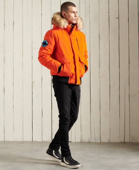Superdry jachetă bomber everest îmbrăcăminte portocale bărbați JX0Z1082