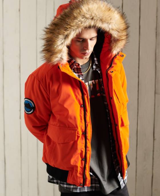 Superdry jachetă bomber everest îmbrăcăminte portocale bărbați JX0Z1082