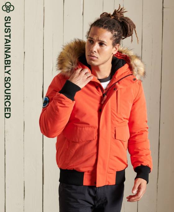 Superdry jachetă bomber everest îmbrăcăminte portocale bărbați JX0Z4749
