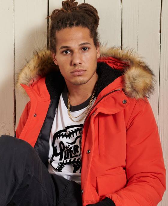 Superdry jachetă bomber everest îmbrăcăminte portocale bărbați JX0Z4749