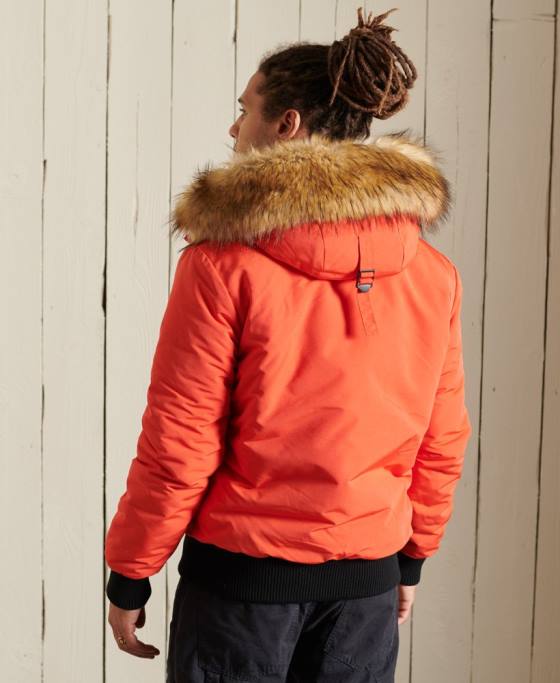 Superdry jachetă bomber everest îmbrăcăminte portocale bărbați JX0Z4749