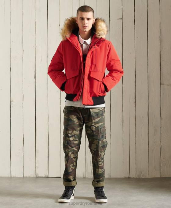 Superdry jachetă bomber everest îmbrăcăminte roșu bărbați JX0Z1083
