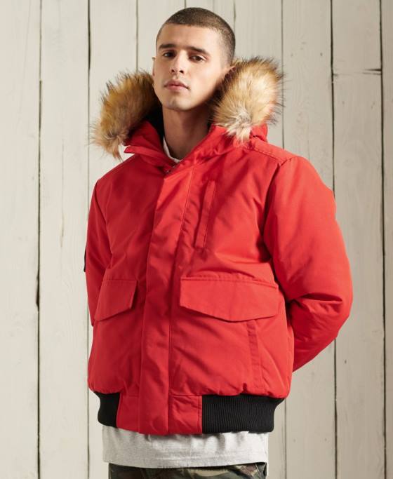 Superdry jachetă bomber everest îmbrăcăminte roșu bărbați JX0Z1083
