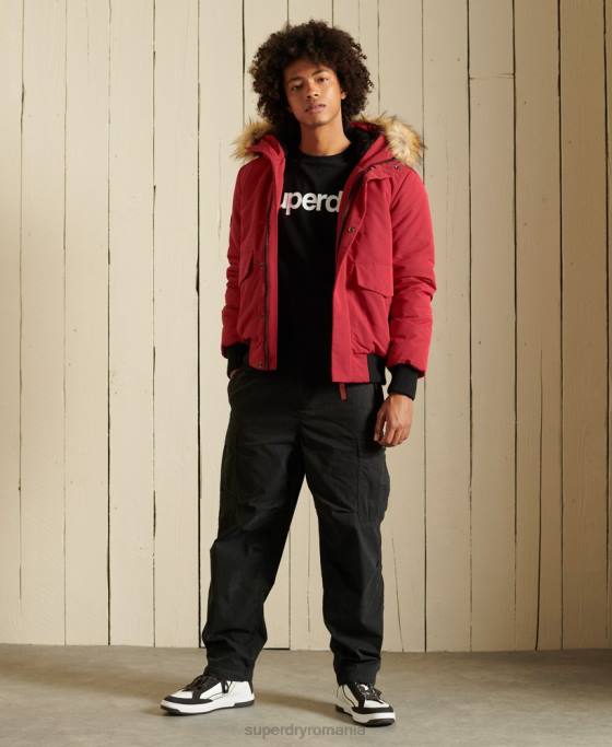 Superdry jachetă bomber everest îmbrăcăminte roșu bărbați JX0Z4494