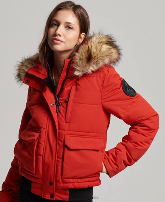 Superdry jachetă bomber everest îmbrăcăminte roșu femei JX0Z3770