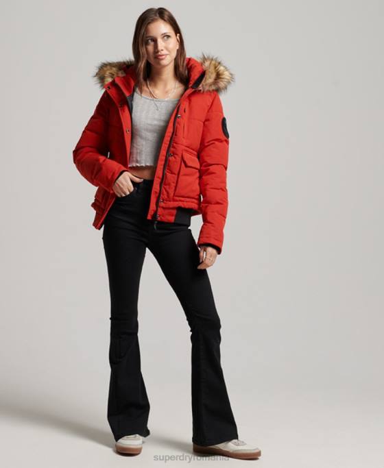 Superdry jachetă bomber everest îmbrăcăminte roșu femei JX0Z3770