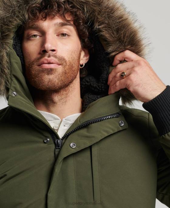 Superdry jachetă bomber everest îmbrăcăminte verde bărbați JX0Z4497