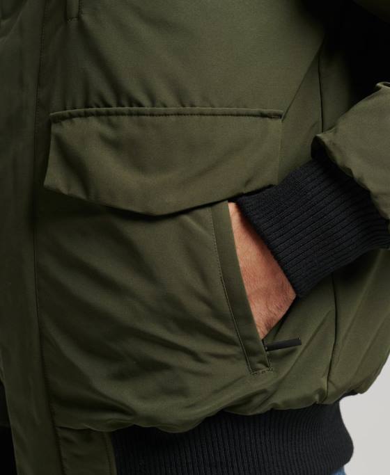 Superdry jachetă bomber everest îmbrăcăminte verde bărbați JX0Z4497