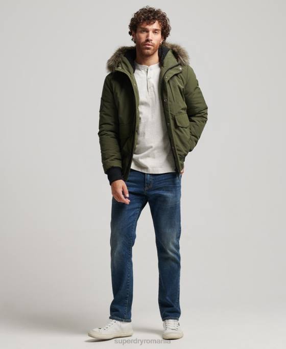 Superdry jachetă bomber everest îmbrăcăminte verde bărbați JX0Z4497