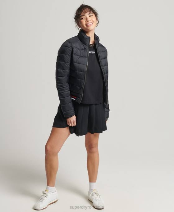 Superdry jachetă bomber fuji îmbrăcăminte negru femei JX0Z5675