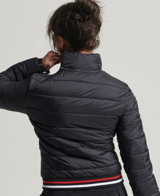 Superdry jachetă bomber fuji îmbrăcăminte negru femei JX0Z5675