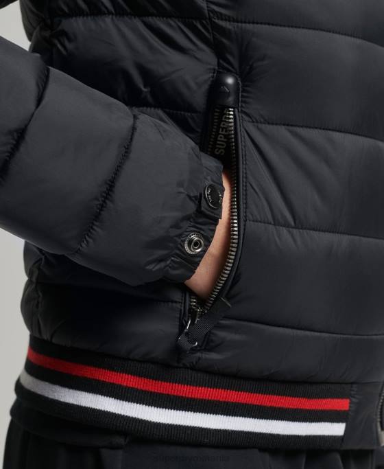 Superdry jachetă bomber fuji îmbrăcăminte negru femei JX0Z5675