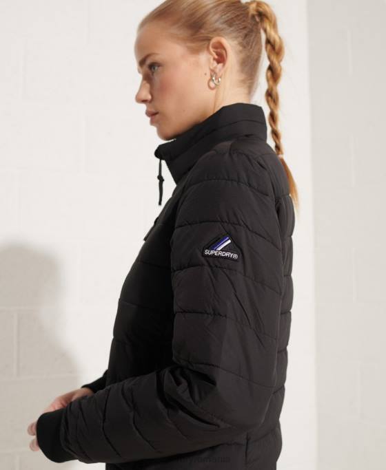 Superdry jachetă bomber fuji îmbrăcăminte negru femei JX0Z5713
