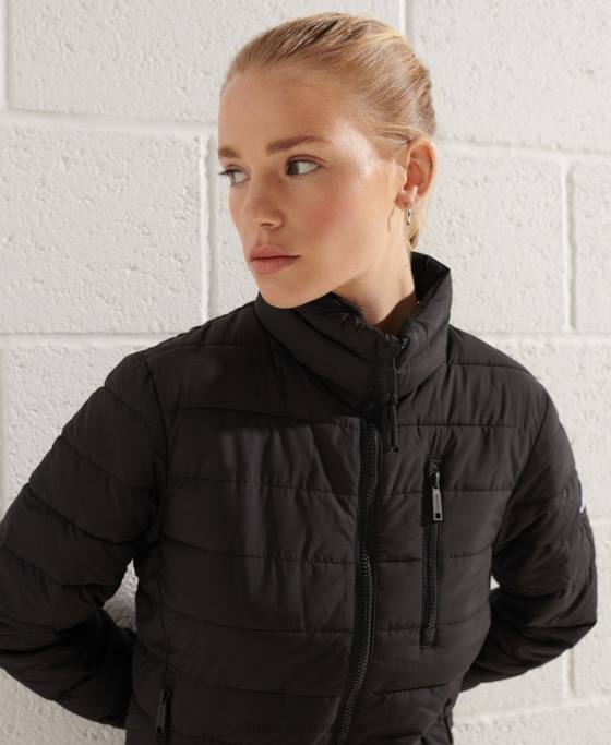 Superdry jachetă bomber fuji îmbrăcăminte negru femei JX0Z5713