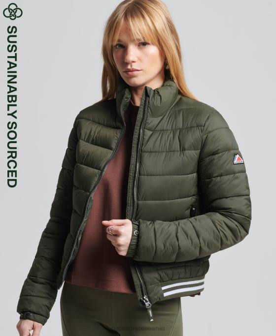 Superdry jachetă bomber fuji îmbrăcăminte verde femei JX0Z5652