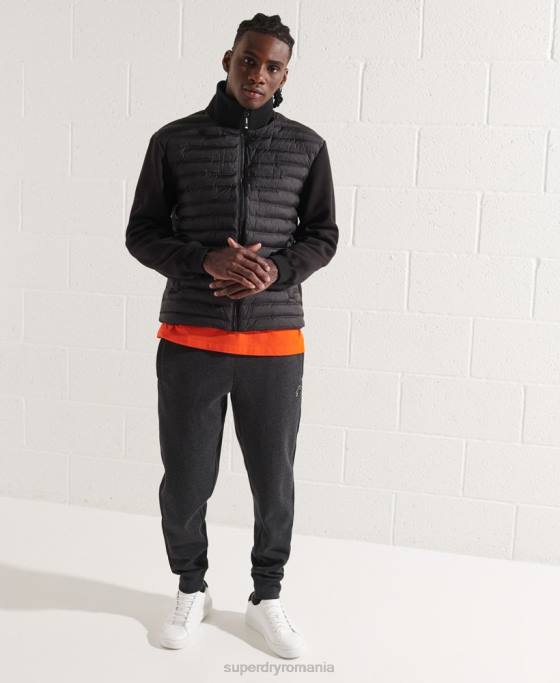 Superdry jachetă bomber hibridă de munte îmbrăcăminte negru bărbați JX0Z848