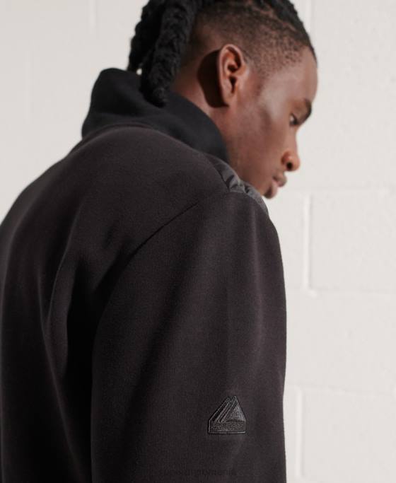Superdry jachetă bomber hibridă de munte îmbrăcăminte negru bărbați JX0Z848