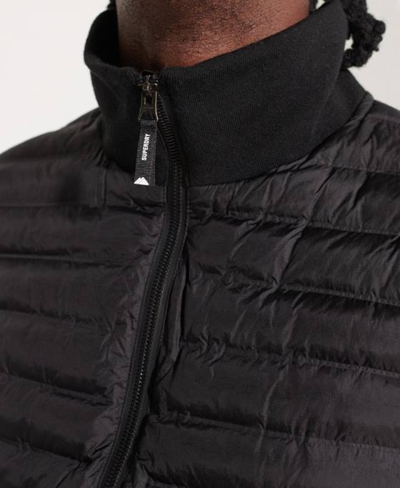 Superdry jachetă bomber hibridă de munte îmbrăcăminte negru bărbați JX0Z848